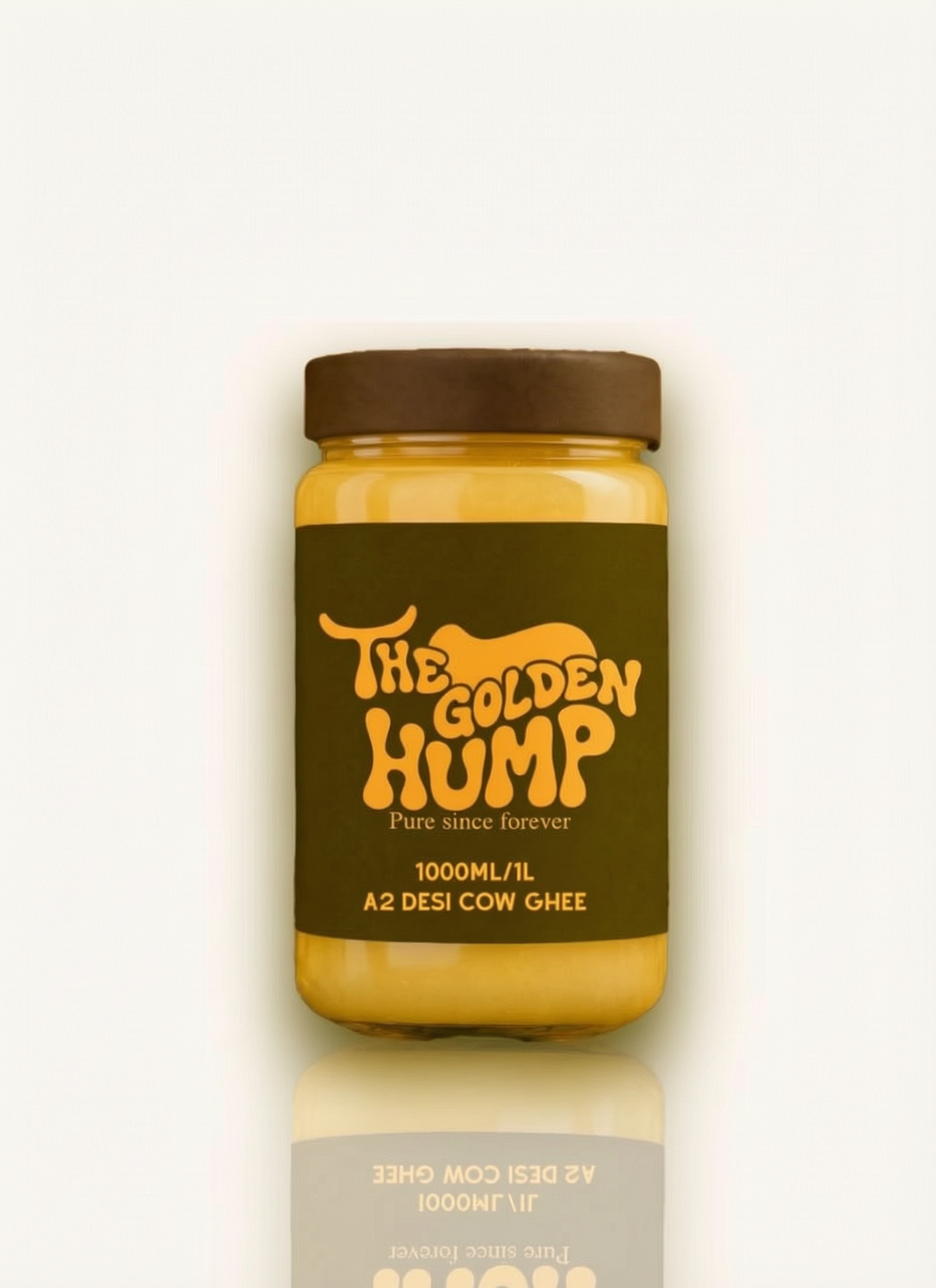 Golden Hump Signature A2 Desi Cow Ghee bottle made using the traditional Bilona method from indigenous cow milk.
